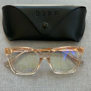 DIFF Eyewear - BELLA XS - BLUSH CRYSTAL + BLUE LIGHT TECHNOLOGY GLASSES